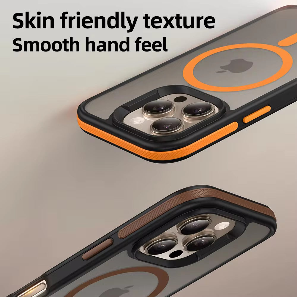 Tinted Matte Hard Magsafe Case with Color Border for iPhone