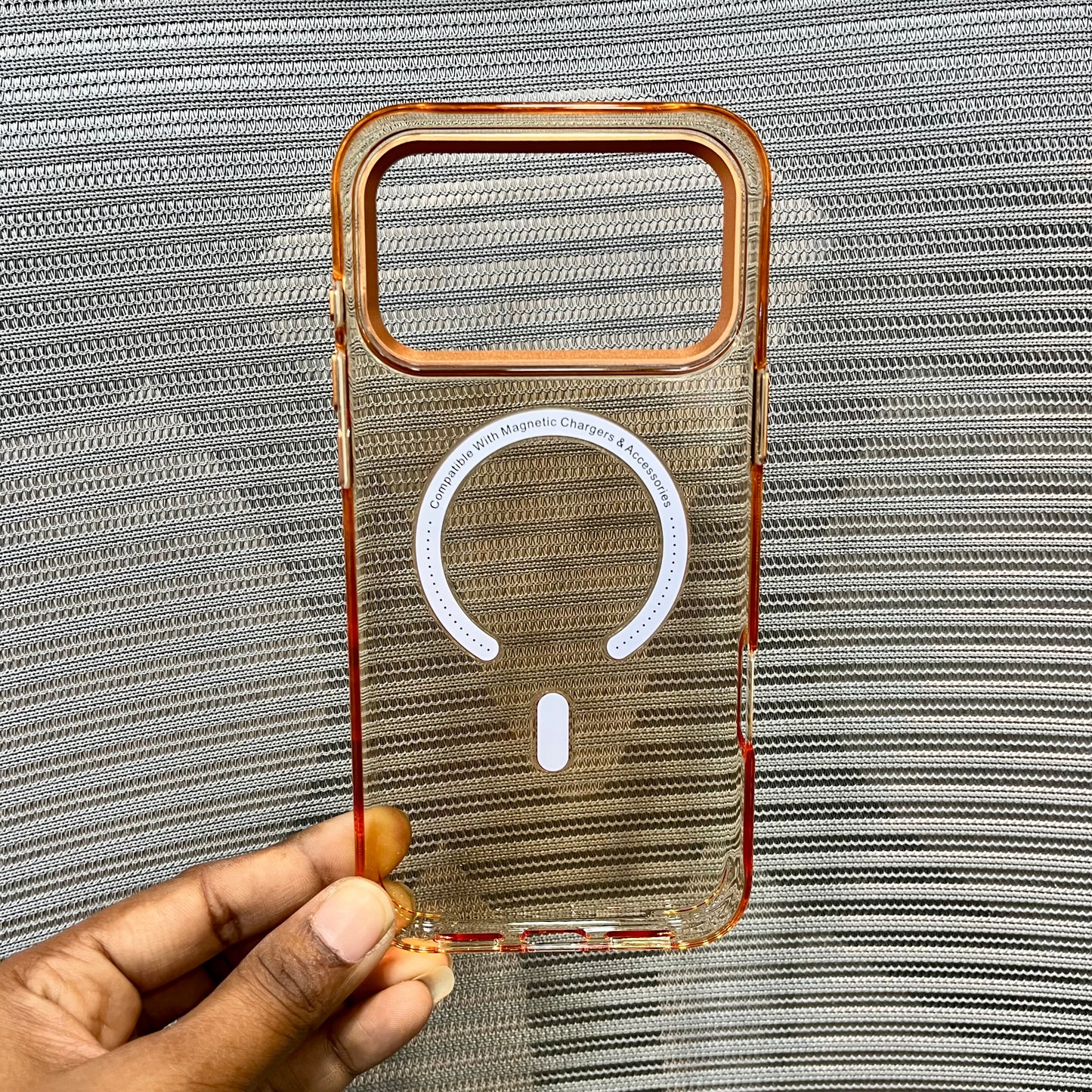 Orange Diamond MagSafe iPhone 17 Pro Max Case
