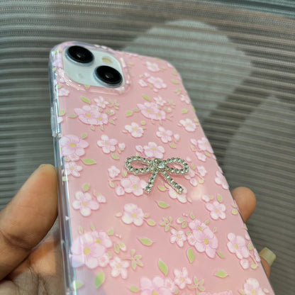 Floral Charm Clear iPhone 15 Case