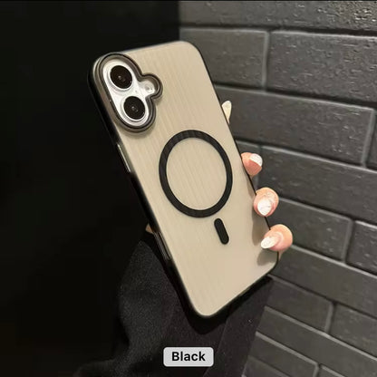 MagSafe Transparent Striped iPhone Case