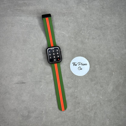 Striped Silicone Magnetic Apple Watch Strap for 42 / 44 / 45 / 49 mm