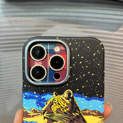 Embossed Cheetah Print MagSafe iPhone 16 Pro Max Case