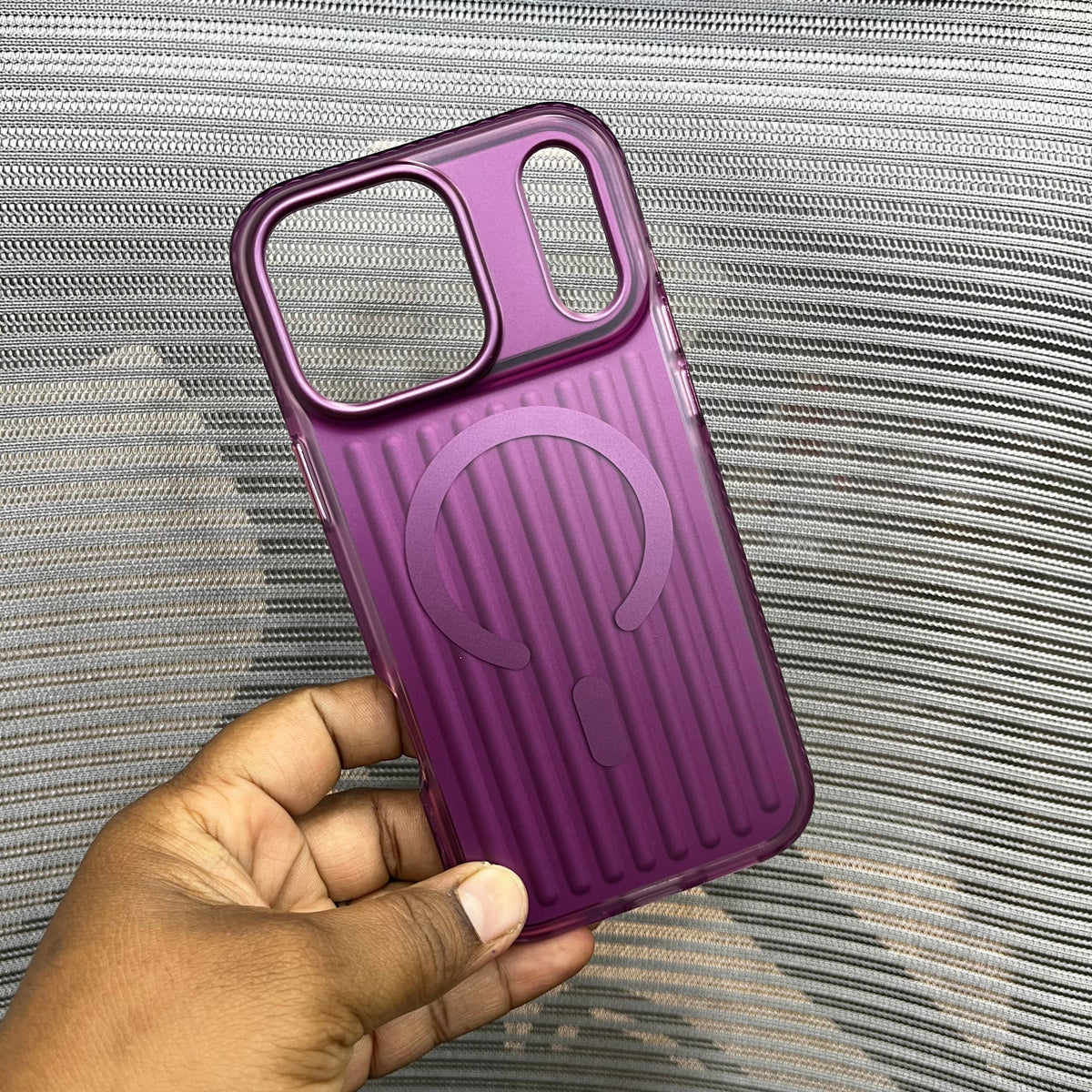 Stripe Matte Finish MagSafe Shockproof iPhone Case