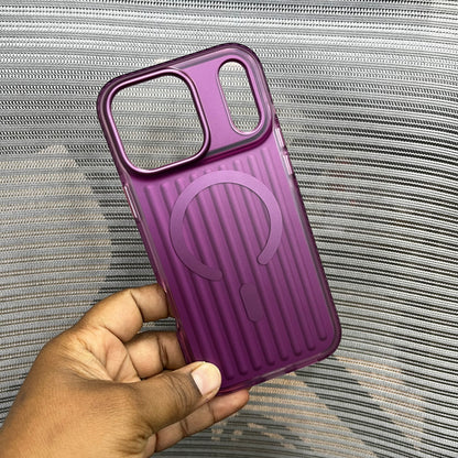 Stripe Matte Finish MagSafe Shockproof iPhone Case
