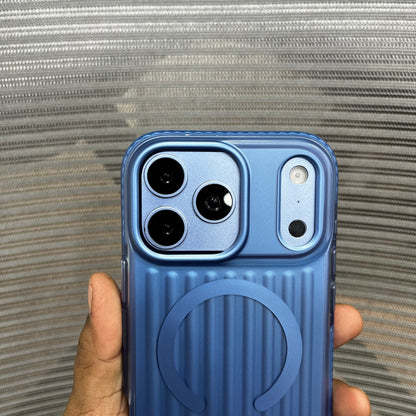 Stripe Matte Finish MagSafe Shockproof iPhone Case