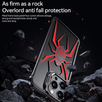 Metal Spider Bumper Case with Stand for iPhone 15 Series