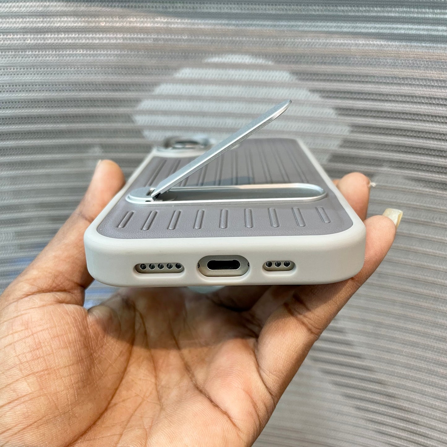StripeVault Stand iPhone 17 Case