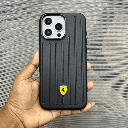 Leather Racing Logo iPhone 16 Series Case