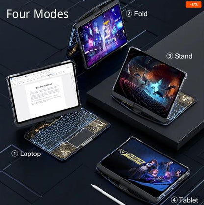 Transparent 360° Rotating iPad Magic Keyboard