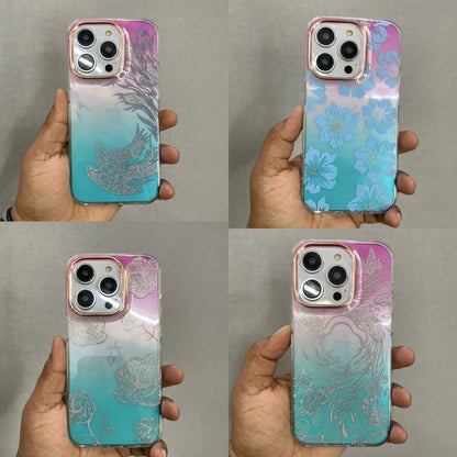 Floral Printed Gradient Case for iPhone