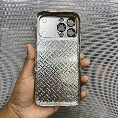 Premium Embossed Leather Logo iPhone 16 Pro Case
