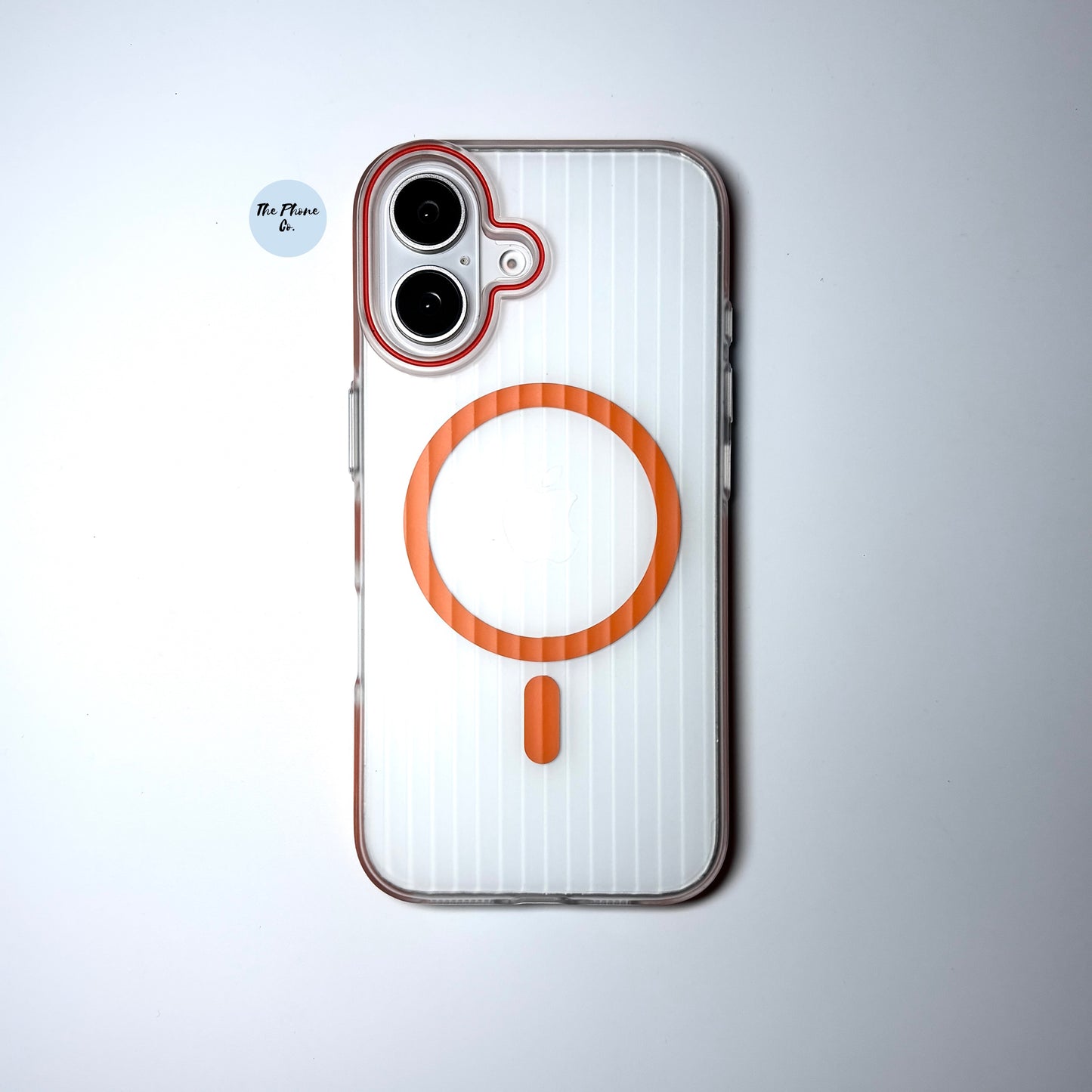 MagSafe Transparent Striped iPhone Case
