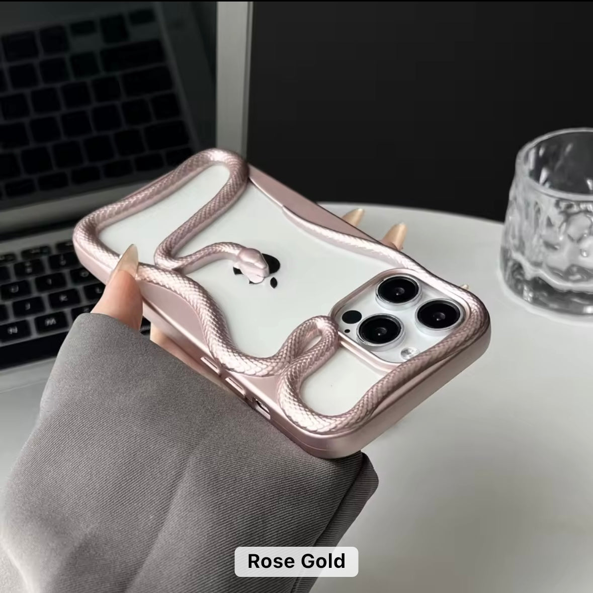 Fancy Snake Designer Soft Silicone Case for iPhone