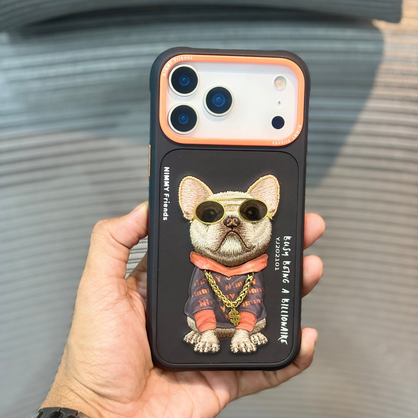 StitchPals Dog Embroidered iPhone 17 Pro Max Case