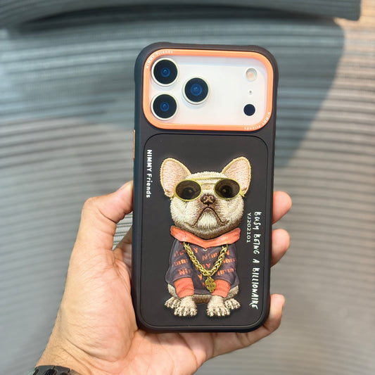 StitchPals Dog Embroidered iPhone 17 Pro Max Case