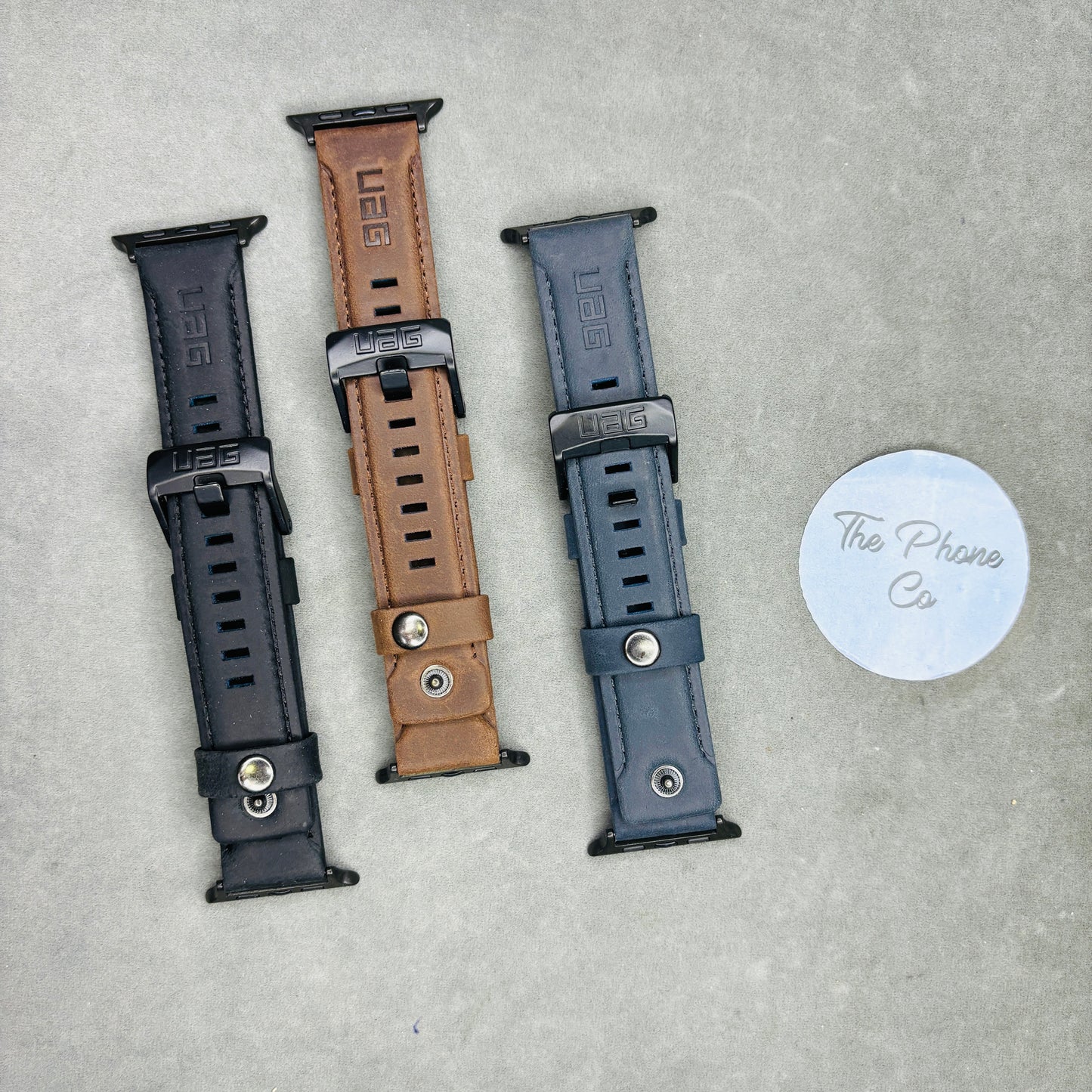 Premium Leather with Metal Buckle Apple Watch Strap for 42/44/45/49 mm