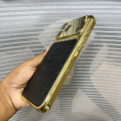 Premium Embossed Leather Logo iPhone 17 Pro Max  Case