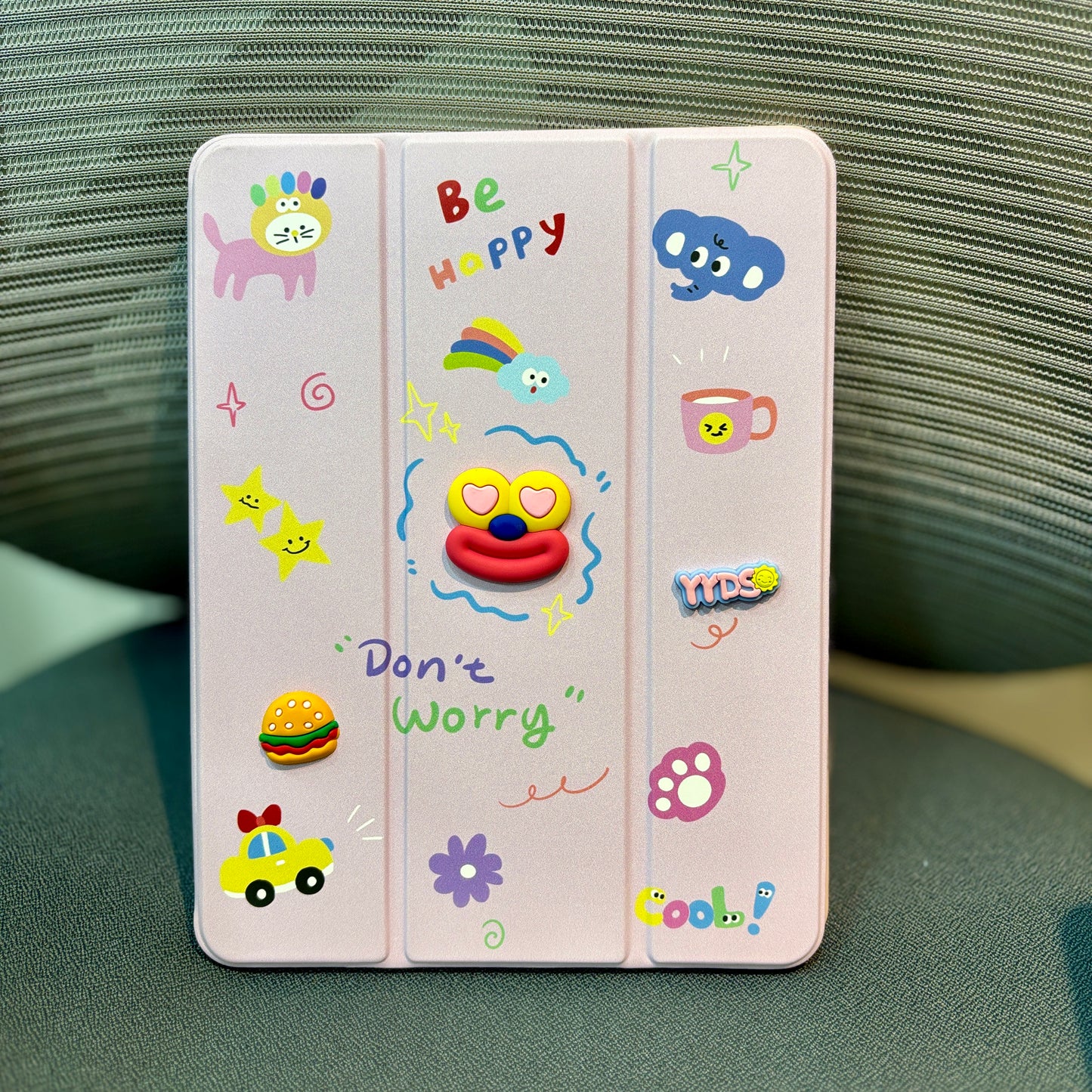 3D Cartoon Printed iPad Case