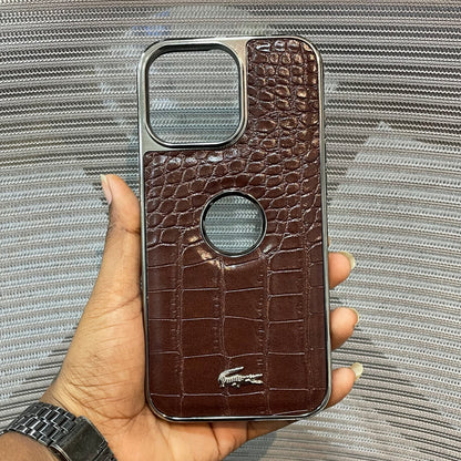 Leather Logo iPhone 16 Pro Max Case