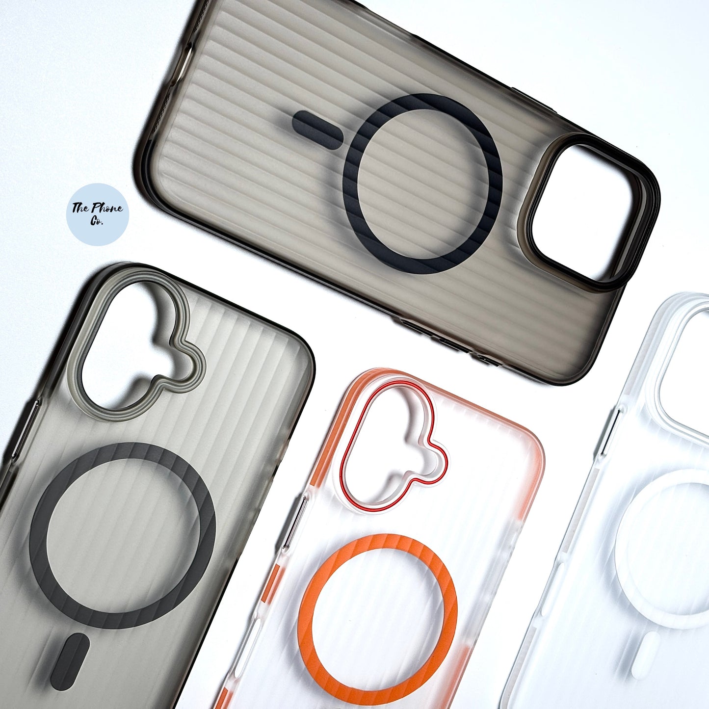 MagSafe Transparent Striped iPhone Case