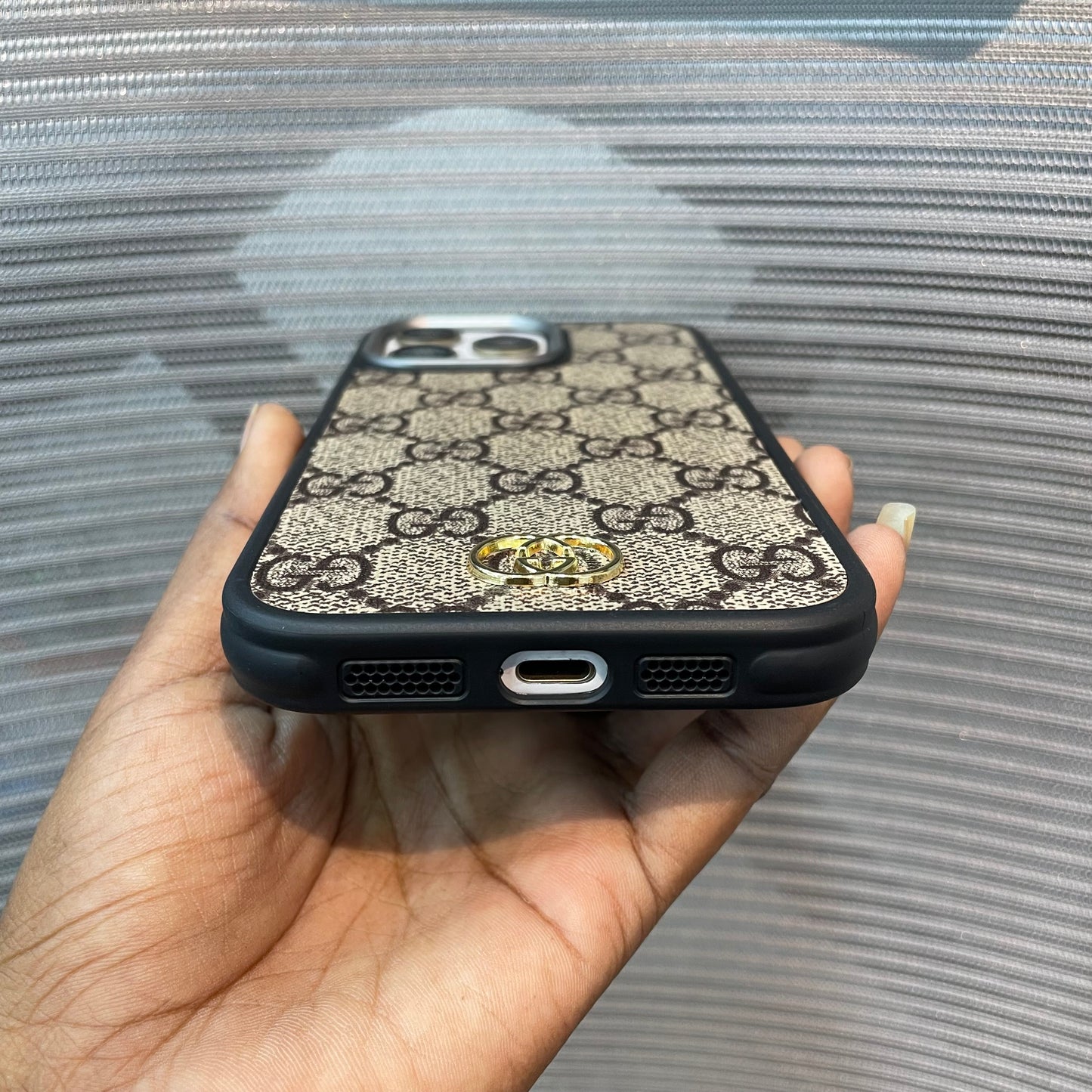 LogoLuxe Leather iPhone Case