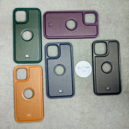 Premium Dotted Leather Case for iPhone