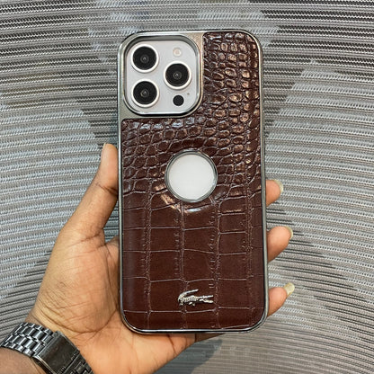 Leather Logo iPhone 16 Pro Max Case