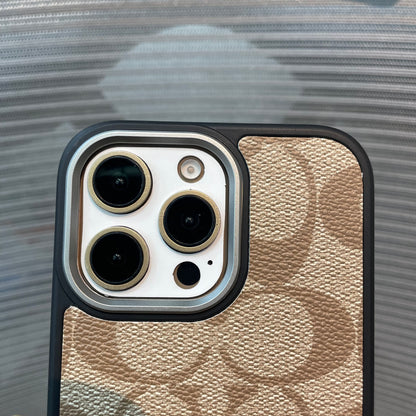 LogoLuxe Leather iPhone Case