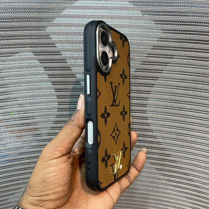 LogoLuxe Leather iPhone Case
