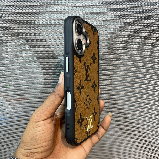 LogoLuxe Leather iPhone 17 Case