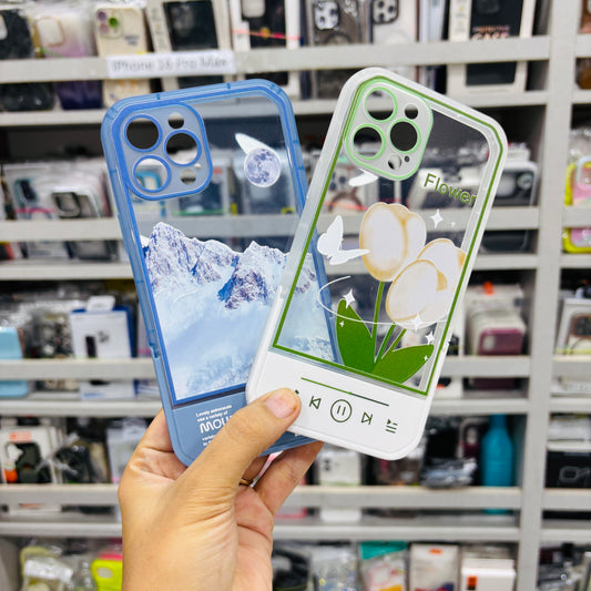 Printed Transparent Stand Case For iPhone 12 Pro Max