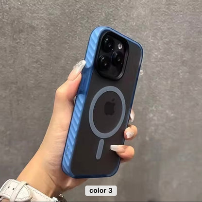 Tinted Matte Hard Magsafe Case with Color Border for iPhone