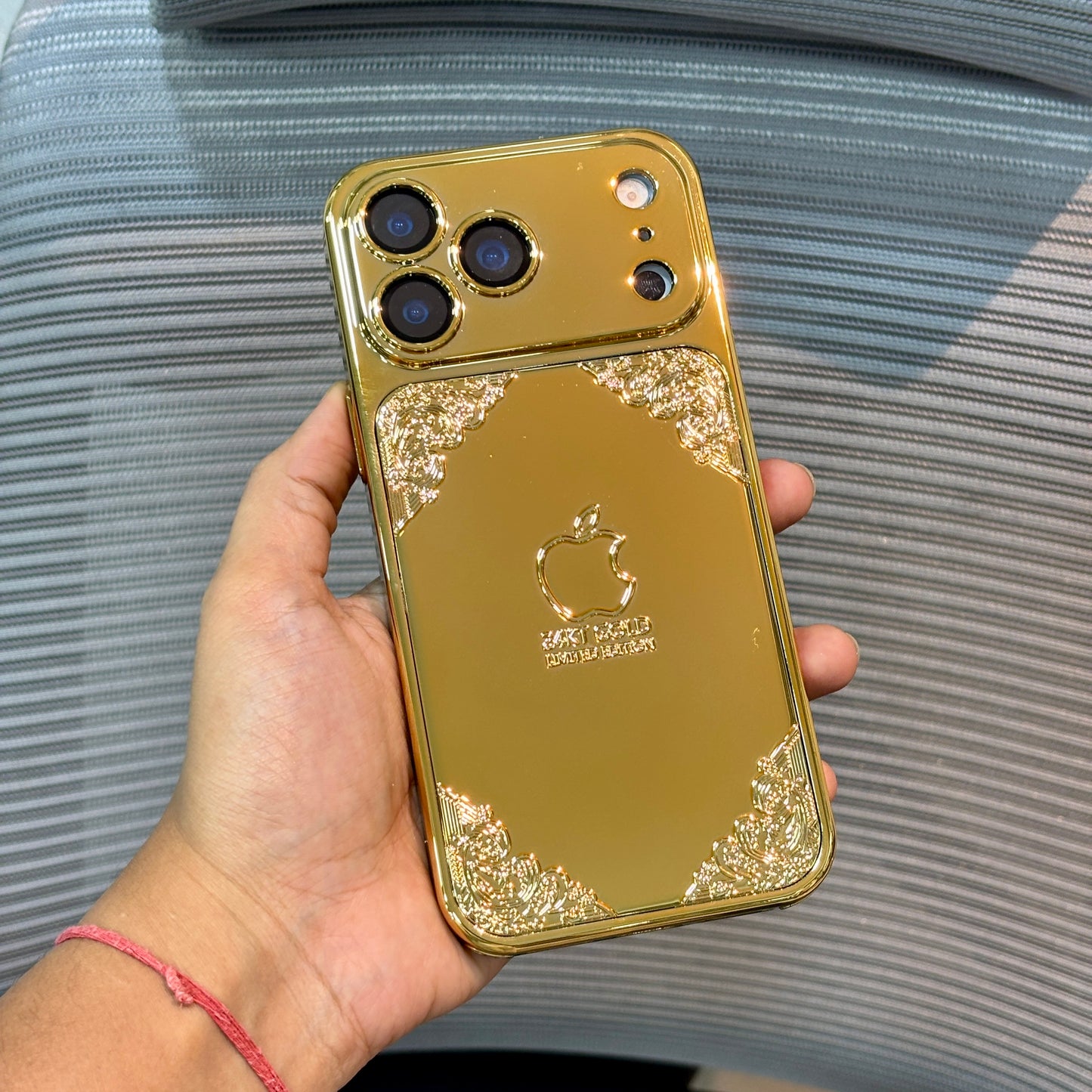 GoldMirr Embossed iPhone 15 Pro Max Case