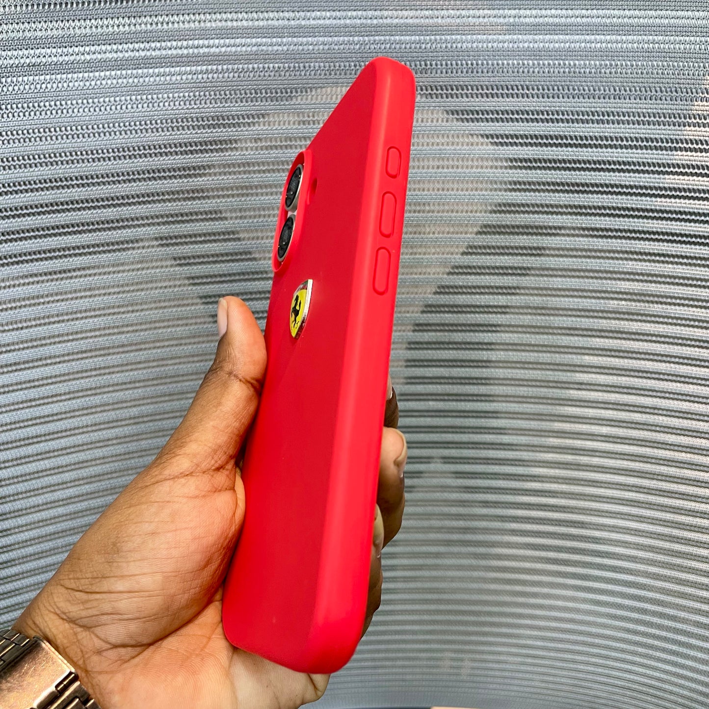 RedPrancing Horse Silicone iPhone 16 Plus Case