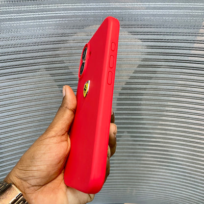 RedPrancing Horse Silicone iPhone 16 Plus Case