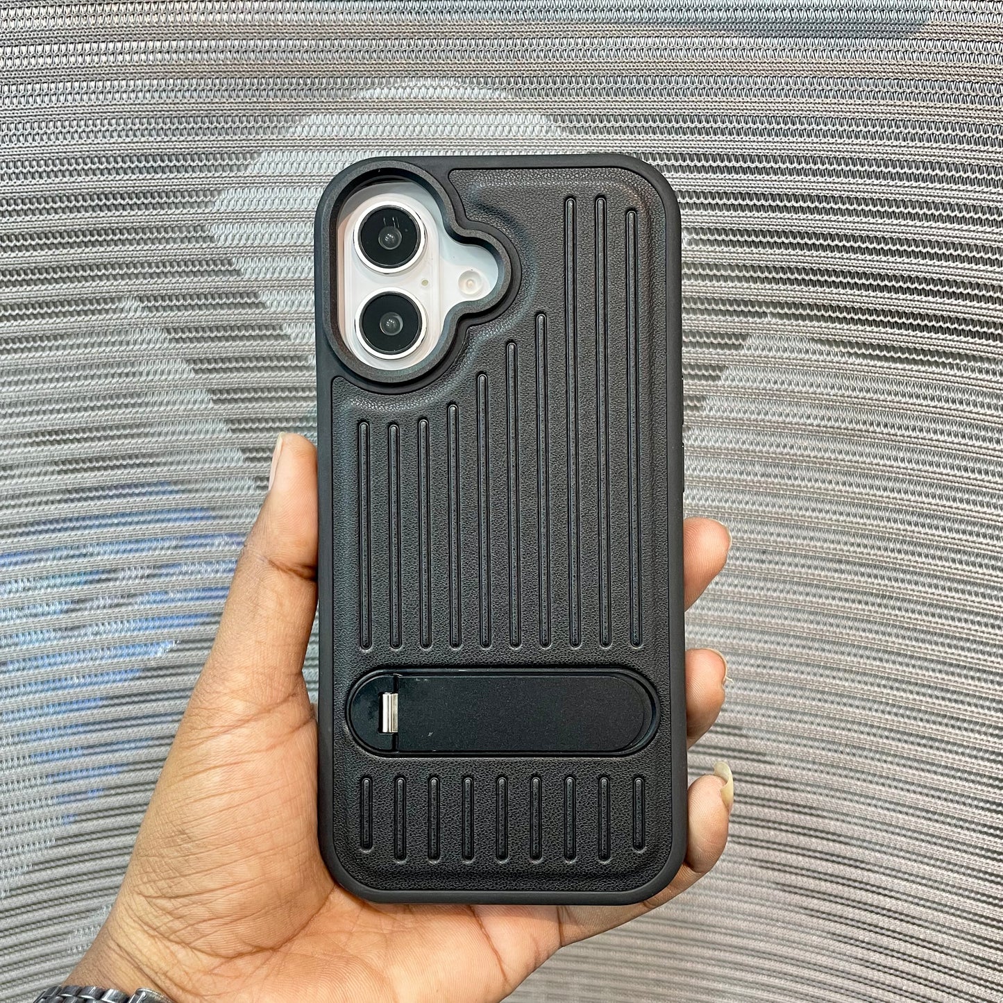 StripeVault Stand iPhone 17 Case