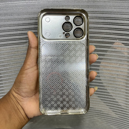 Premium Embossed Leather Logo iPhone 16 Pro Case