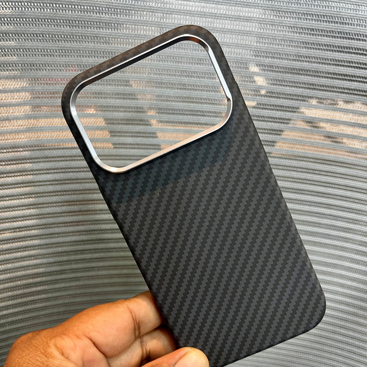 Carbon Fiber Twill Wave Embossed iPhone Case