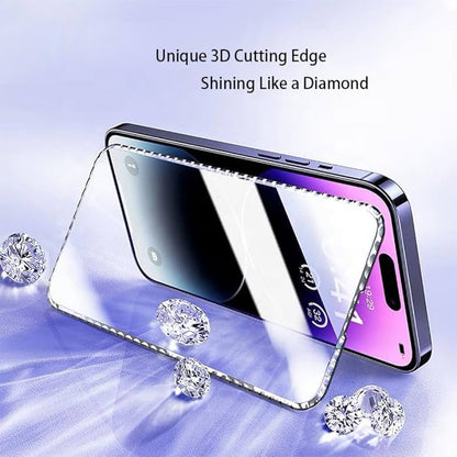 Diamond-Cut Lace Crystal Clear Tempered Glass