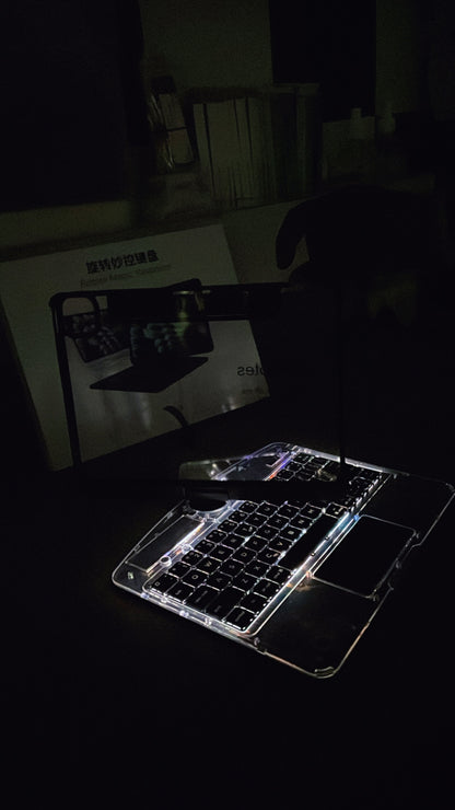 Transparent 360° Rotating iPad Magic Keyboard