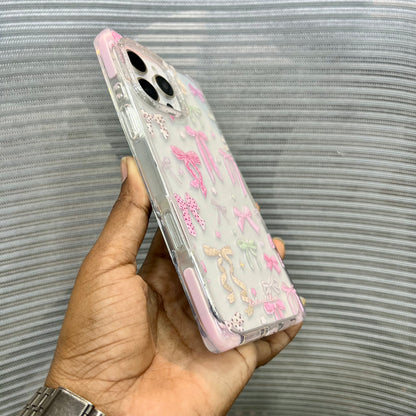Glitter Bow Printed iPhone 16 Pro Max Case