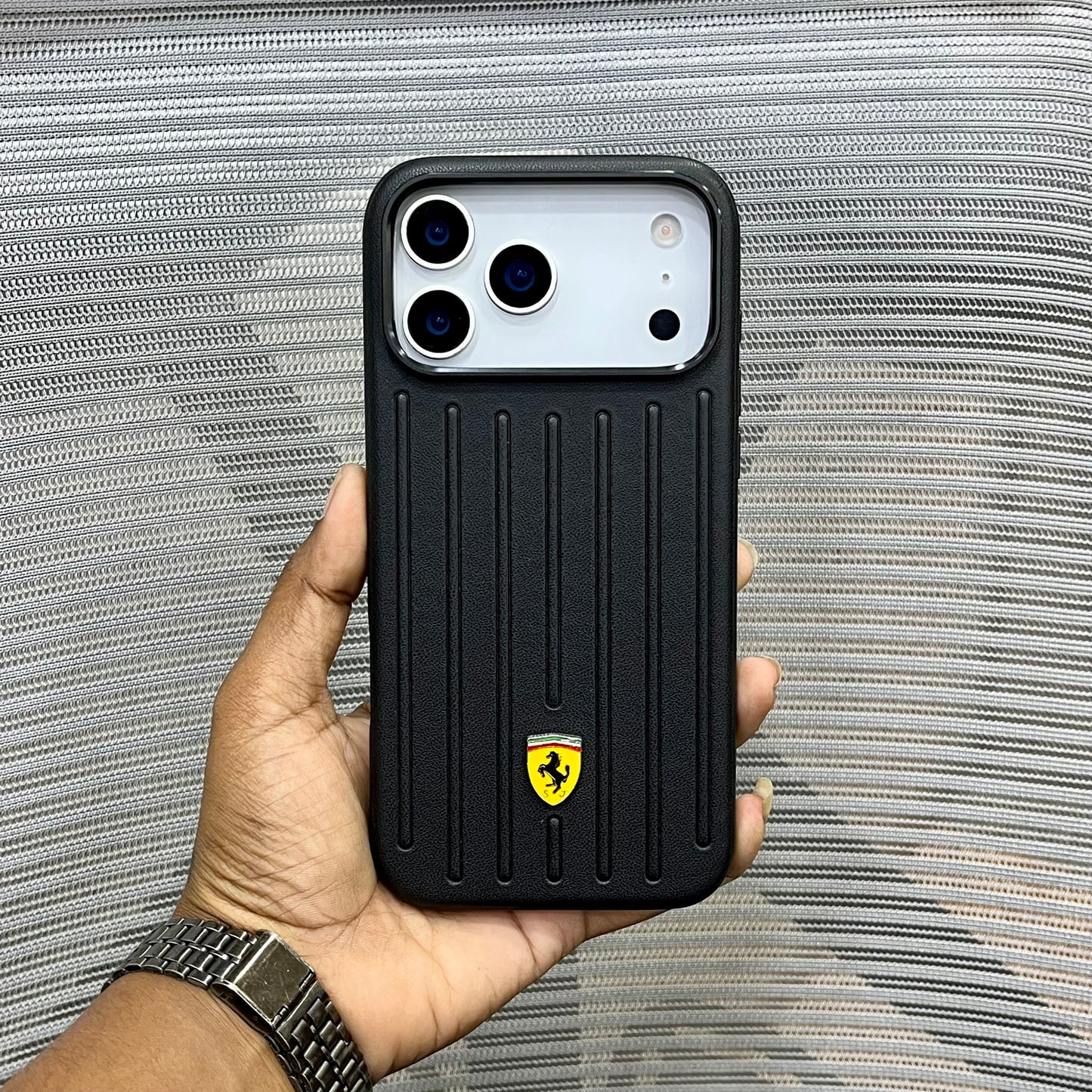 Leather Racing Logo iPhone 17 Series Case