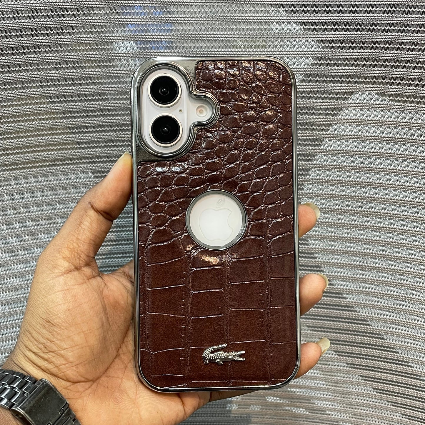 Leather Logo iPhone 17 Case