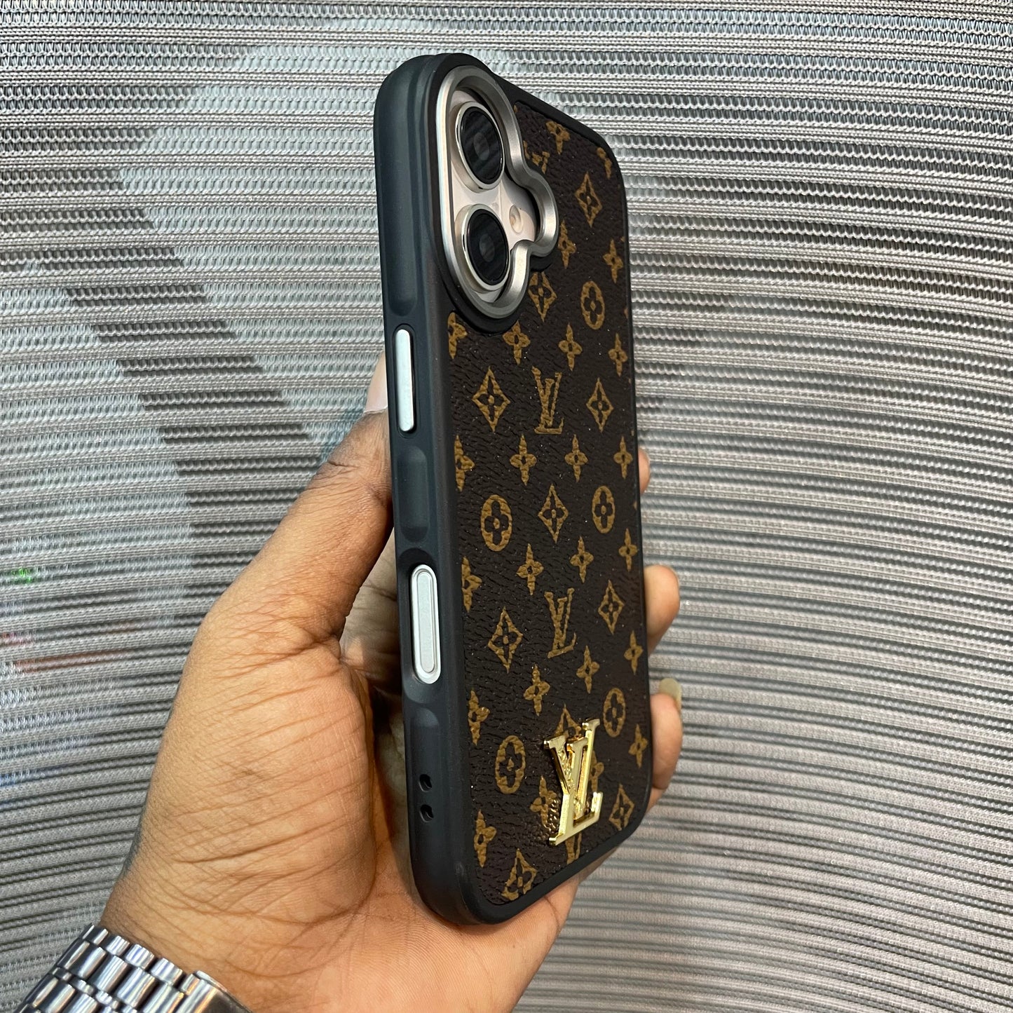 LogoLuxe Leather iPhone Case