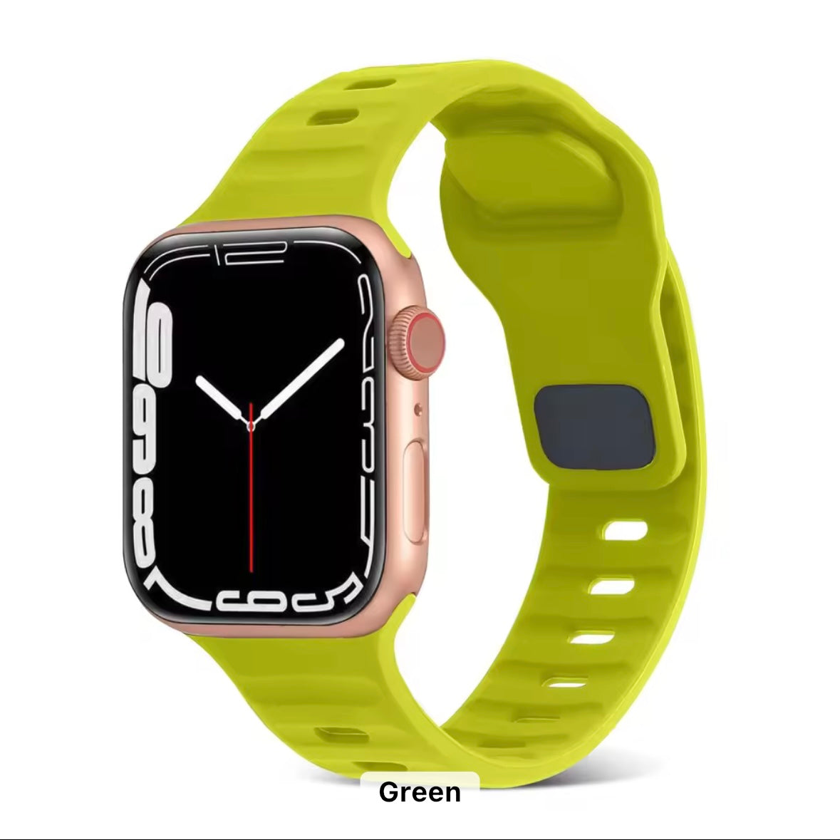 Silicone Wave Textured Apple Watch Strap