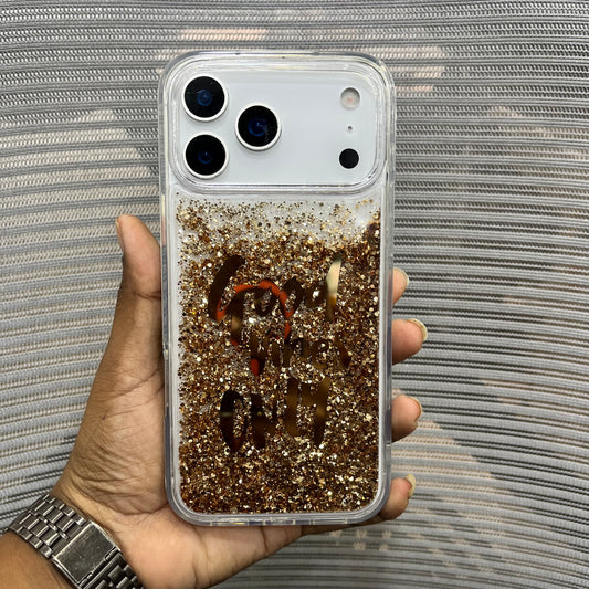 Good Vibes Only Liquid Glitter iPhone 17 Pro Max Case