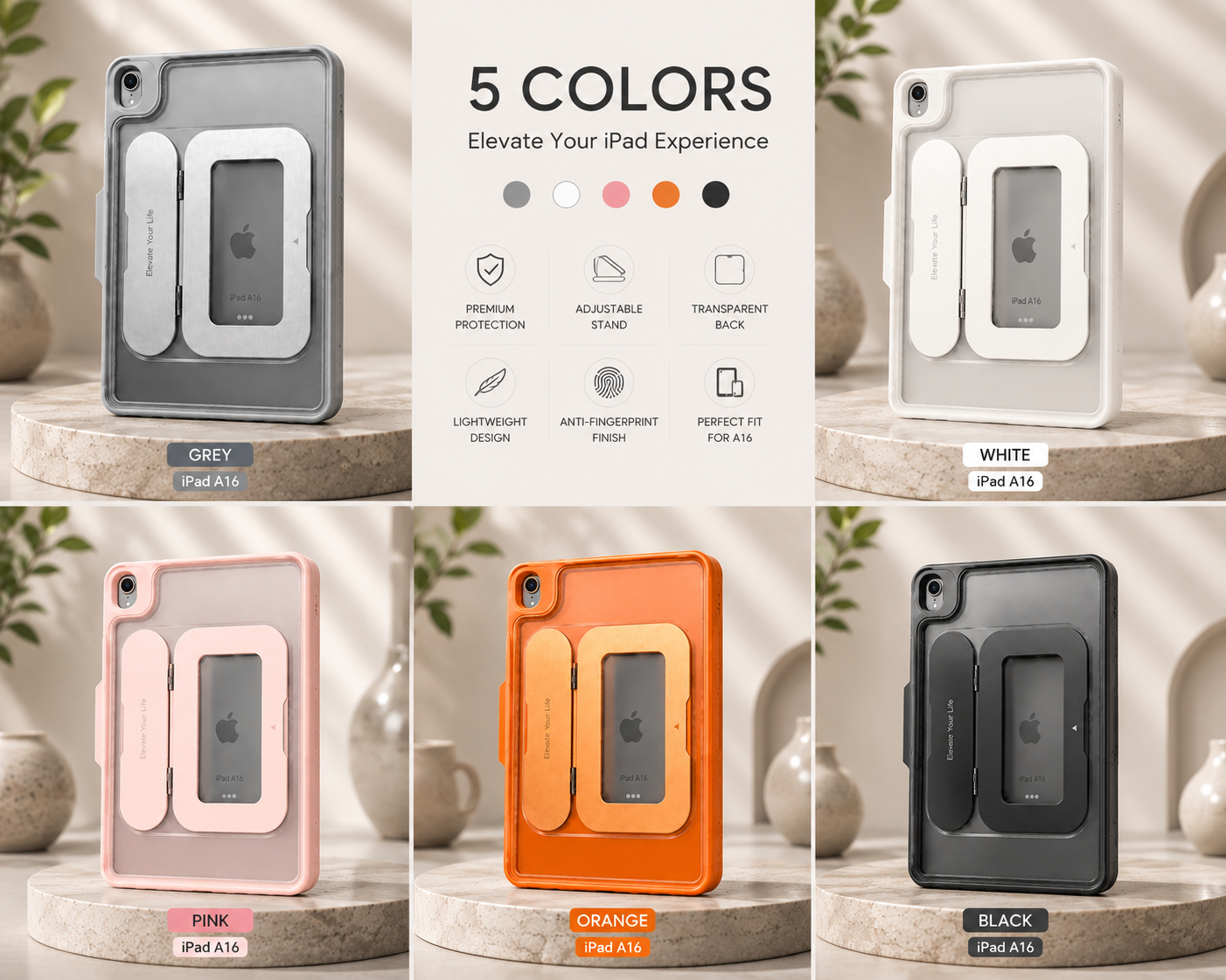 Alloy Kickstand Protective iPad Case