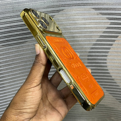 Premium Embossed Leather Logo iPhone 17 Pro Max  Case