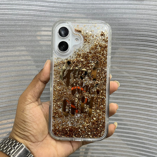 Good Vibes Only Liquid Glitter iPhone 17 Case