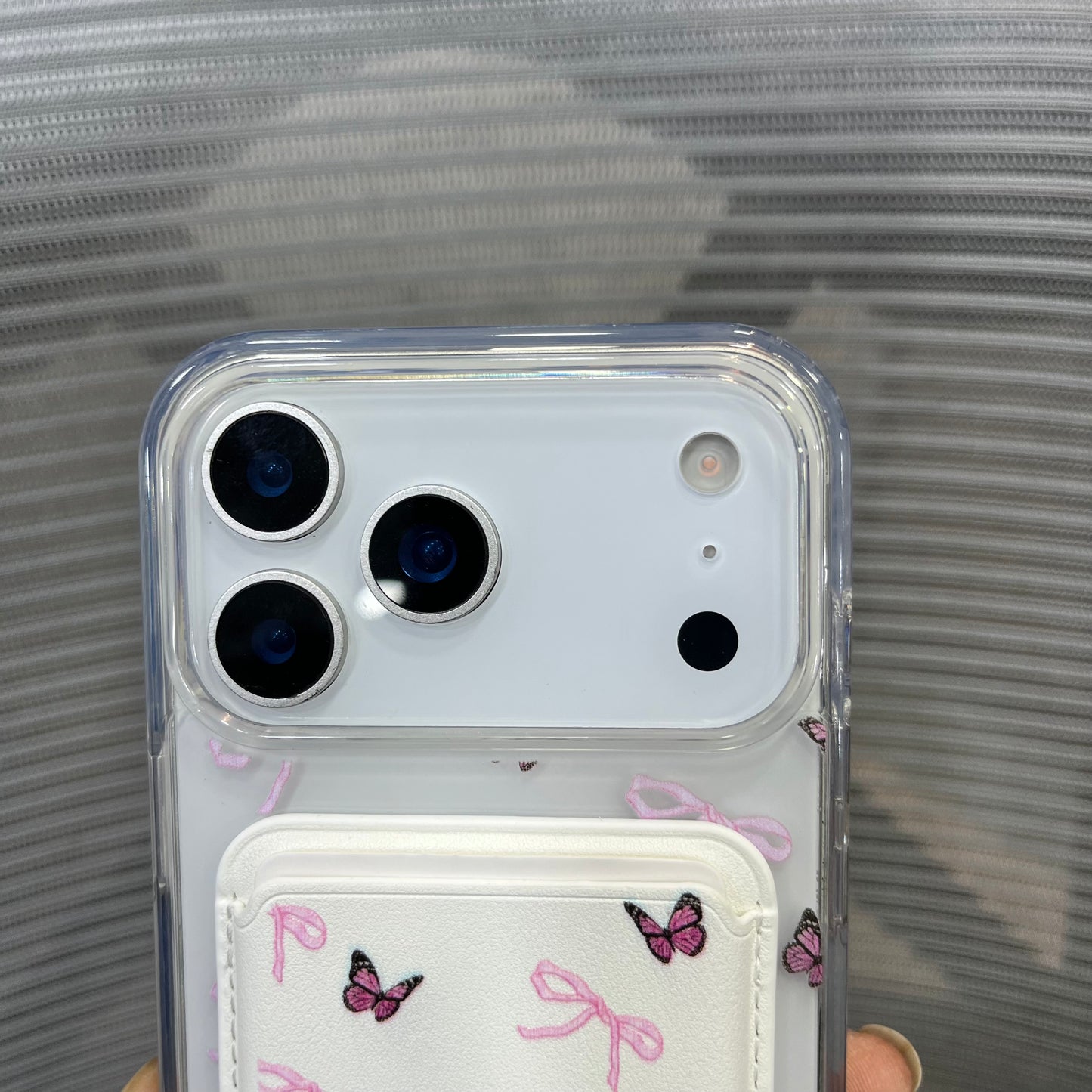 Bow Print MagSafe Wallet iPhone 17 Pro Max Case